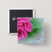 Rosa wilde Rose Button (Vorne & Hinten)