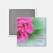 Rosa wilde Rose Magnet (Vorderseite/Rückseite)