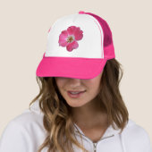 Rosa wilde Rose Truckerkappe (Beispiel)