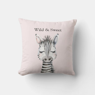 Rosa Wilde & Süße Zebra Kissen