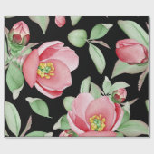 Rosa wilder Rosewatercolor-schwarzer mit Geschenkpapier (Flach)