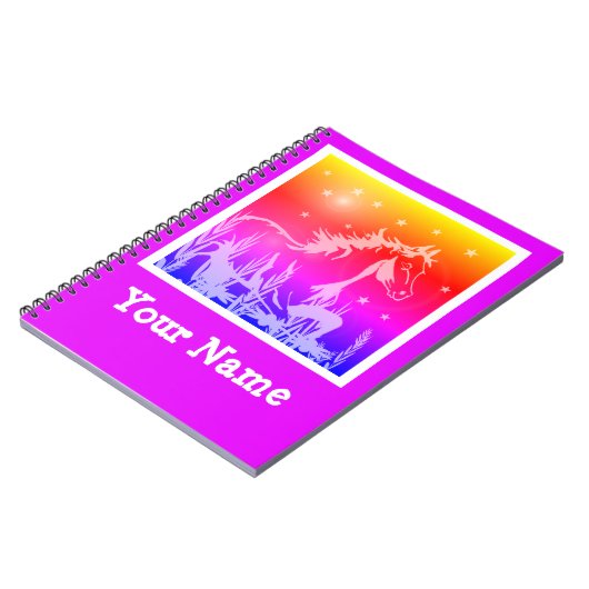 Rosa-Wildpink-Grafik, personalisiert Notizblock (Linke Seite)