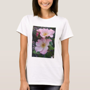 Rosa Wildrose-Blume floral Foto T-Shirt