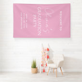 Rosa Willkommensschild für die Abschlussfeier Banner (Insitu)