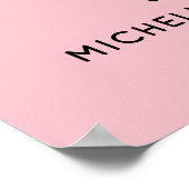 Rosa Willkommensschild zum 60. Geburtstag Poster (Ecke)