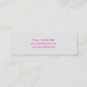 Rosa Wimper-Maskenbildner Mini Visitenkarte (Rückseite)