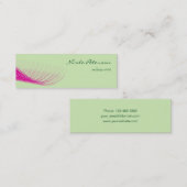 Rosa Wimper-Maskenbildner Mini Visitenkarte (Vorne/Hinten)