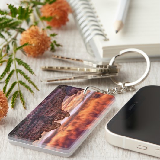 Rosa Winde Schlüsselanhänger (Vorderseite rechts)