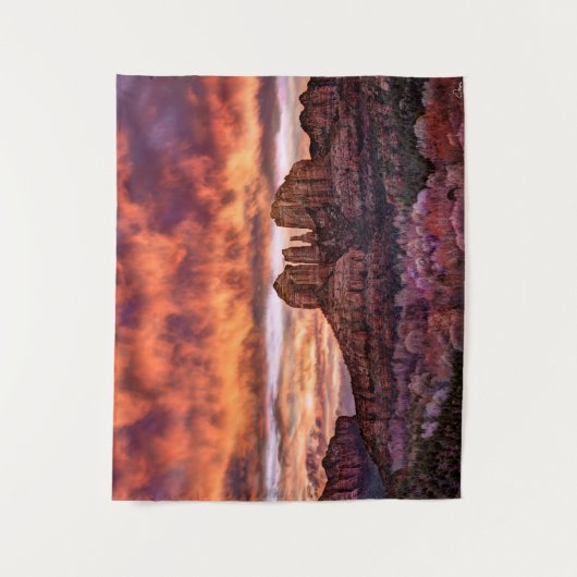 Rosa Winde Wandteppich (Vorderseite)