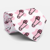 Rosa Windel-Button Krawatte (Gerollt)