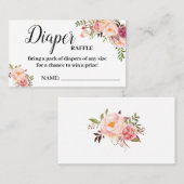 Rosa-Windel-Gewinnspiel-Kinderdusche-Gewinnkarte Platzkarte (Vorne/Hinten)