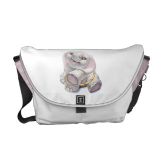Rosa Windel-Tasche mit Hughbert der Baby-Elefant Kuriertasche