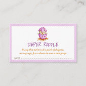 Rosa Windeln mit Vogelscheuchen-Babydusche Begleitkarte (Vorderseite)