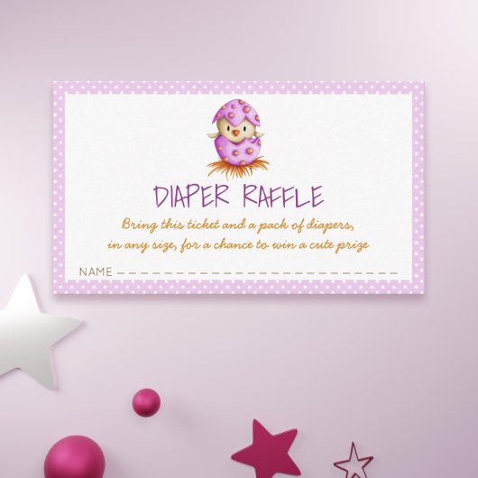 Rosa Windeln mit Vogelscheuchen-Babydusche Begleitkarte