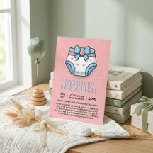 Rosa-Windeltausch-Baby-Party