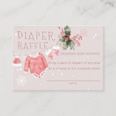 Rosa Windelwanne Es ist kalte Außendusche Begleitkarte (Vorderseite)