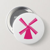 Rosa Windmühle Button (Vorne & Hinten)
