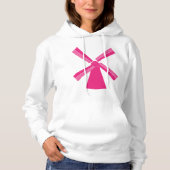 Rosa Windmühle Hoodie (Vorderseite)