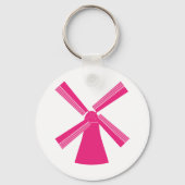 Rosa Windmühle Schlüsselanhänger (Vorderseite)