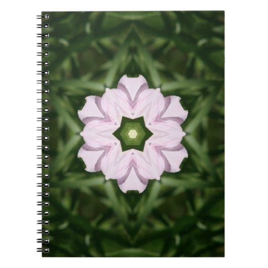 Rosa Wine Cup Symmetrie Notizblock (Vorderseite)