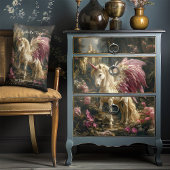 Rosa Winged Forest Unicorn Fairy Horn Lendenkissen