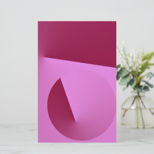 rosa Winkel Briefpapier (Stehend Vorderseite)