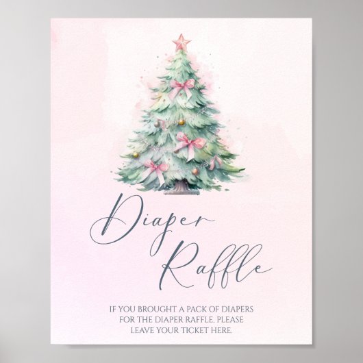 Rosa Winter Baby es ist kalt vor der Windelraffle Poster (Vorne)