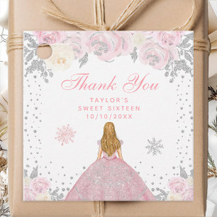 Rosa Winter Blond Haar Prinzessin Sweet Sixteen Geschenkanhänger