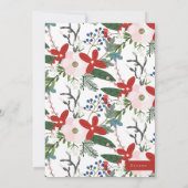 Rosa Winter Blume Foto Personalisierte Karte (Rückseite)