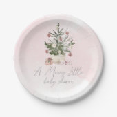 Rosa Winter Eine kleine Babydusche Pappteller (Vorderseite)