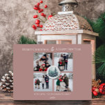 Rosa Winter Forest Floral Foto Collage Feiertagskarte<br><div class="desc">Erleben Sie den Zauber der Saison mit der Pink Winter Forest Floral Foto Collage Holiday Card, die für Ihr festliches Leben geschaffen wurde. Dieses Foto begrüßt Sie mit einer einfachen Anordnung mit einer ruhigen Aquarellwaldszene und zarten winterwaldfloralen Akzenten, die eine vierFoto-Collage Ihrer Fotos wunderbar hervorheben. Moderne Typografie bringt herzliche Grüße...</div>