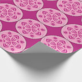 Rosa Winter Geburtstag Geschenkpapier (Ecke)