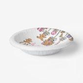 Rosa Winter Onederland Weihnachten Pappteller (Gewinkelt)