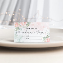 Rosa Winter raten Sie, wie viele Bonbons Sie haben Begleitkarte