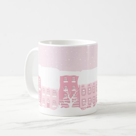 Rosa Winter-Tasse Kaffeetasse (Vorderseite Links)