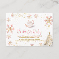 Rosa Winter-Teeparty-Baby-Shower-Bücher für Baby
