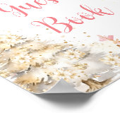 Rosa Winter-Teeparty-Baby-Shower-Gästebuch Poster (Ecke)