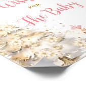 Rosa Winter-Teeparty-Baby-Shower-Wunsch hinterlass Poster (Ecke)