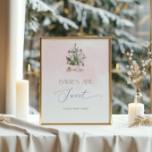 Rosa Winter Weihnachten Weihnachten Babys sind süß Poster