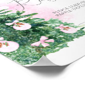 Rosa Winter-Windeln Tombola-Poster Poster (Ecke)