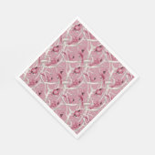 Rosa Winter Woodland Weihnachtsgeburten Kardinal V Serviette (Ecke)