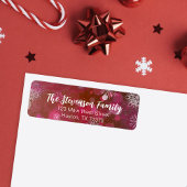 Rosa Winter Wunderland mit Licht und Teilchen