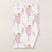 Rosa Winterferien Kinder Ballerina Badhandtuch Set (Handtuch)