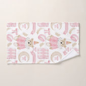 Rosa Winterferien Kinder Teddybär Badhandtuch Set (Handtuch)