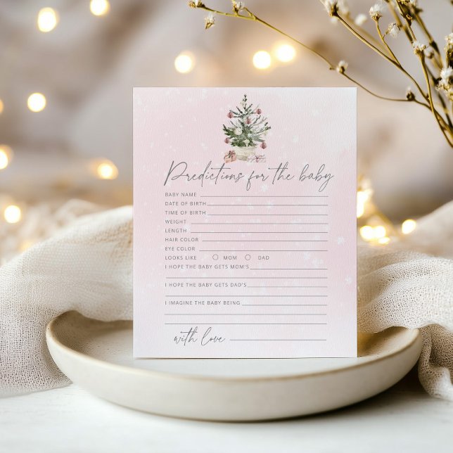 Rosa Winterprognose für die Babykarte (Von Creator hochgeladen)