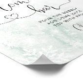 Rosa Winterschneeflocken Mama-osa-Bar Poster (Ecke)