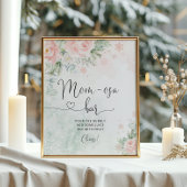 Rosa Winterschneeflocken Mama-osa-Bar Poster