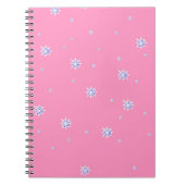 Rosa Winterschneeflocken Notizblock (Vorderseite)