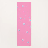 Rosa Winterschneeflocken Yogamatte (Vorderseite)