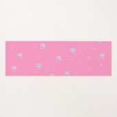 Rosa Winterschneeflocken Yogamatte (Vorderseite (Horizontal))